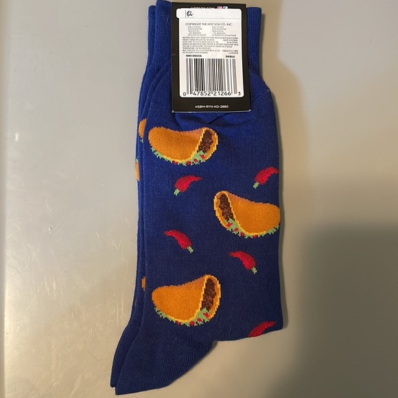 HOTSOX Men’s Tacos Crew Socks NWT - Picture 2 of 3
